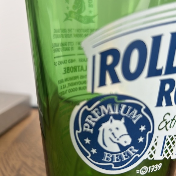 Rolling Rock Extra Pale Ale Pint Glass Green Glass TALL - Picture 4 of 4